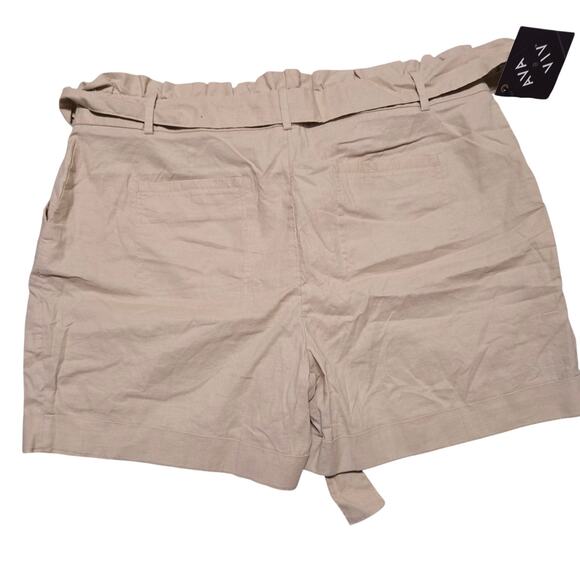 Ava & Viv linen blend shorts Size 18W Gorpcore Resort Wear Cruise Vacation - Picture 4 of 10